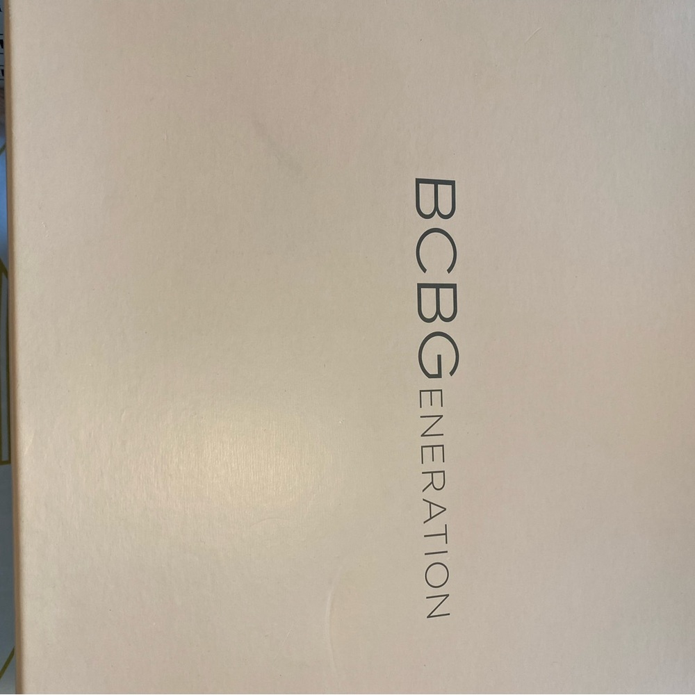 Never worn 9.5 BCBG wedge heels, toffee color